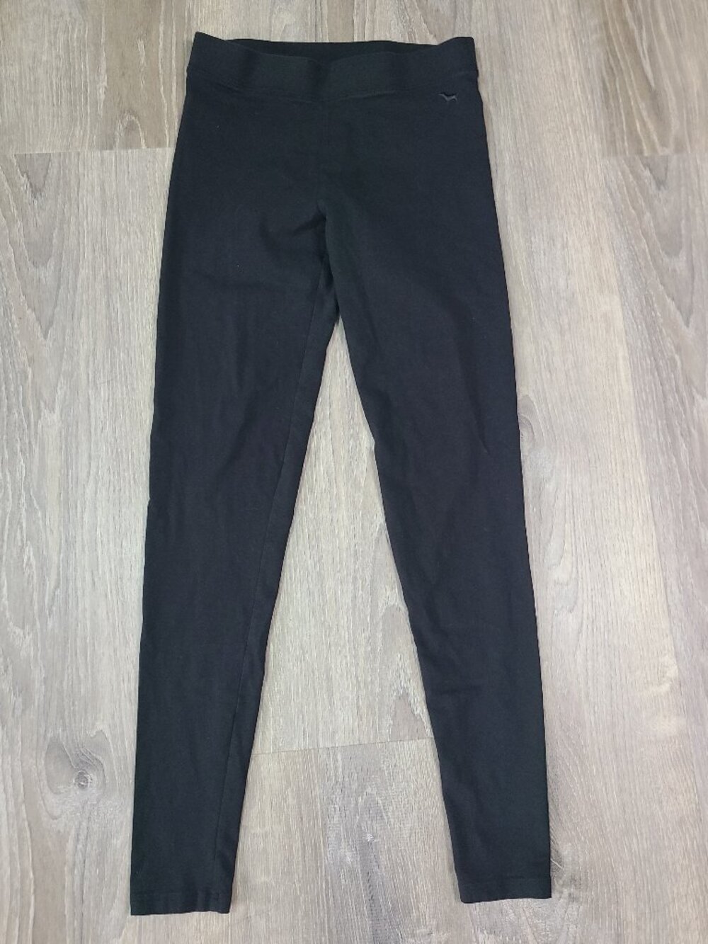 Victoria's Secret PINK Black Leggings with Embroidered Dog Logo - Size Small S